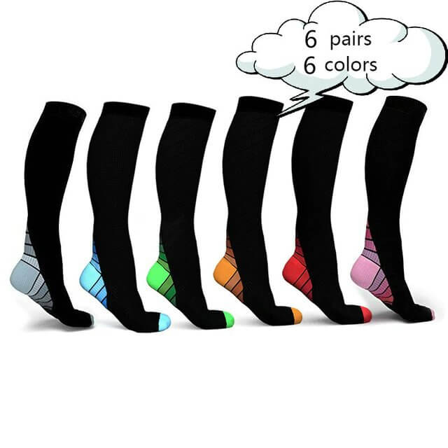Compression Socks (6/7 Pairs) For Men & Women